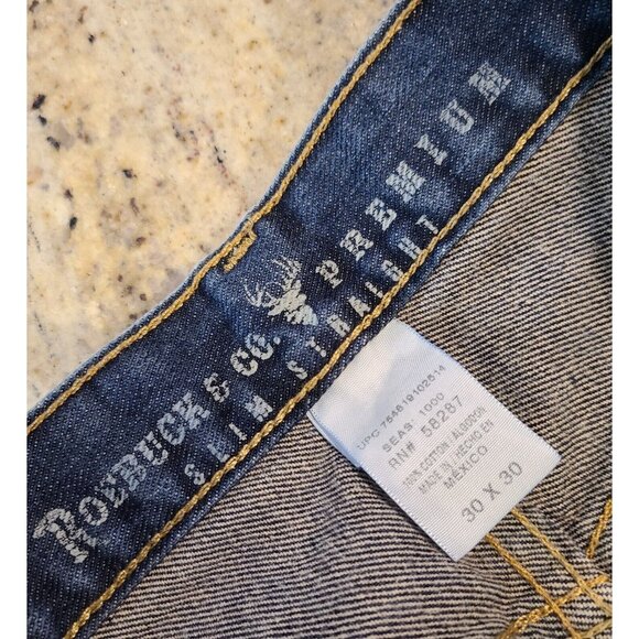 Roebuck & Co. Slim Straight Jeans 30x30 Light Distress - Picture 9 of 14